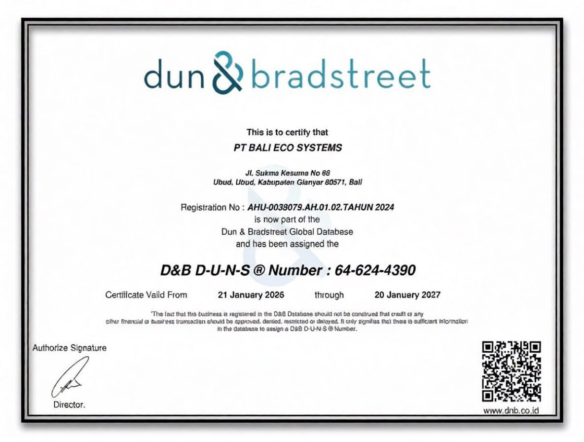 D&B D-U-N-S® Certificate